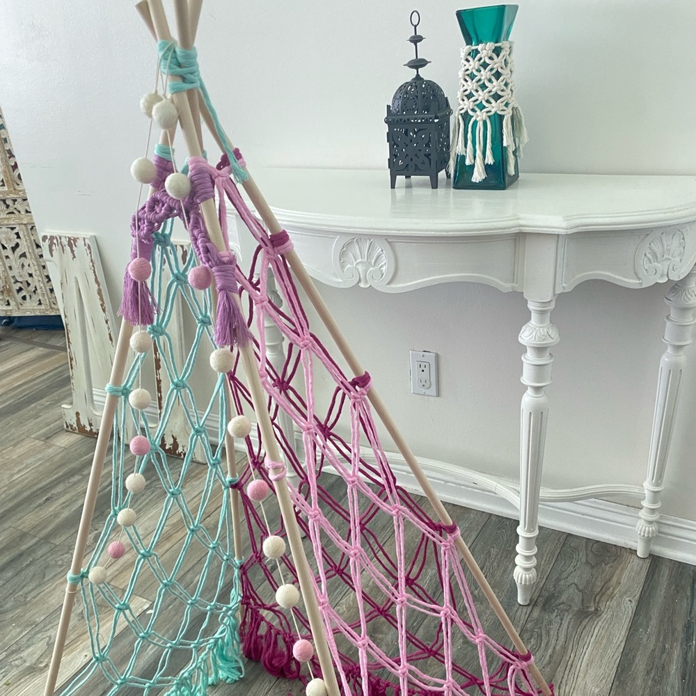 Macrame teepee - Picture 3 of 4